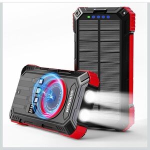 Solar Power Bank with Flashlight